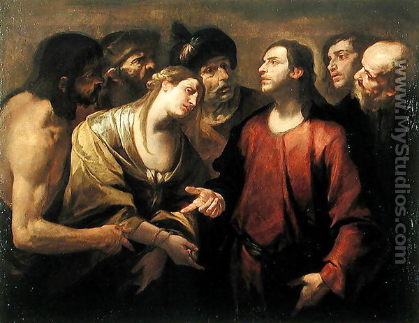 Christ and the Woman taken in Adultery - Gioacchino Assereto