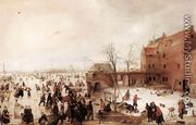 A Scene on the Ice near a Town, c.1615 - Hendrick Avercamp