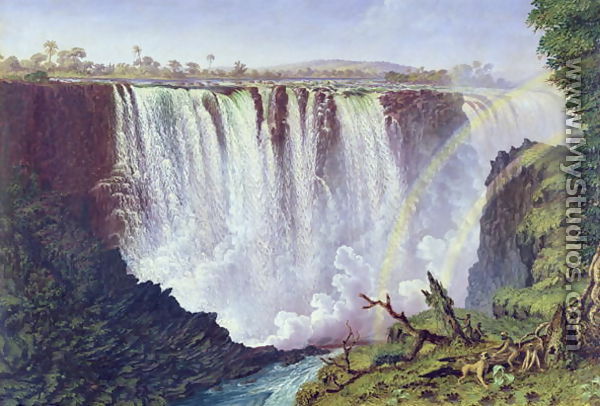 The Great Western Fall, Victoria Falls 1862 - Thomas Baines