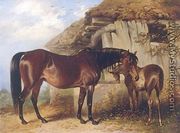 Mare and Foal 1850 - Henry Barraud
