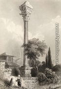 Column of Marcian, Istanbul, Turkey - William Henry Bartlett