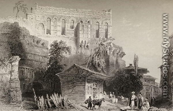 Palace of Belisarius, Turkey, Istanbul - William Henry Bartlett