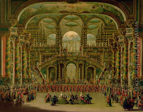 A Dance in a Baroque Rococo Palace - Francesco Battaglioli