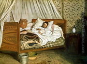 The Improvised Ambulance, The Painter Monet Wounded at Chailly-en-Biere 1865 - Frederic Bazille