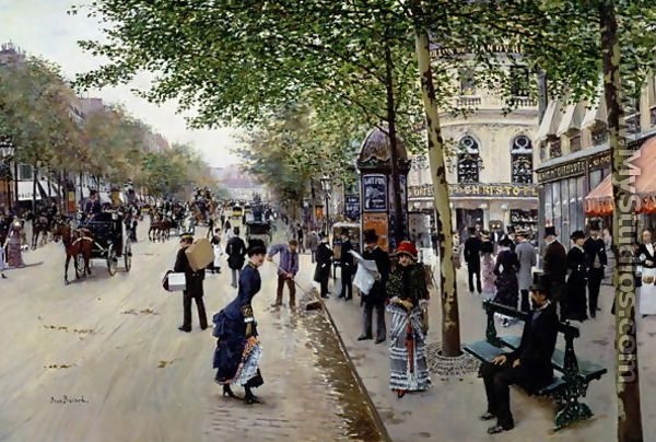 Parisian street scene - Jean-Georges Beraud