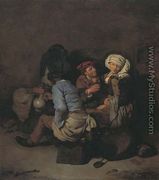 A peasant woman seduced by a man in an interior - Cornelis (Pietersz.) Bega