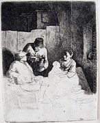 The Mother Seated in an Inn - Cornelis (Pietersz.) Bega