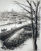 Pont St. Louis, from 'Du Ier au XXeme- Les Arondissements de Paris...', 1903 - Eugene Bejot