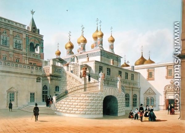 View of the Boyar Palace in the Moscow Kremlin  1840s - Felix Benoist