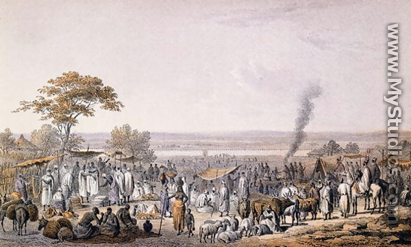 The Market in Sokoto in 1853, from 