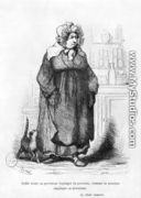 Madame Vauquer, illustration from 'Le Pere Goriot' by Honore de Balzac - (Albert d'Arnoux) Bertall