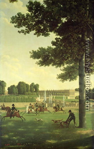 The Open Space in Front of the Grand Trianon, 1810 - Jean-Joseph-Xavier Bidauld
