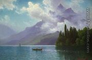 Lake View, Italian Alps - Albert Bierstadt