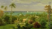Panoramic View of the Harbour at Nassau in the Bahamas - Albert Bierstadt