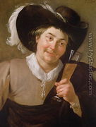 Portrait of a Man Holding a Wine Glass - Jan Hermansz. van Biljert