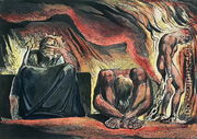 Jerusalem The Emanation of the Giant Albion- plate 51 Vala, Hyle and Skofeld, showing the crowned Vala - William Blake