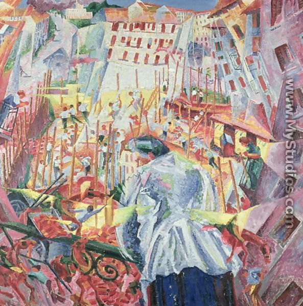 The Street Enters the House 1911 - Umberto Boccioni