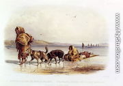 Dog Sledges of the Mandan Indians - Karl Bodmer