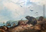 Hunting the Grizzly Bear - Karl Bodmer