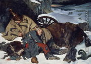 Scene from the Retreat from Russia 1835 - Joseph-Fernand Boissard de Boisdenier