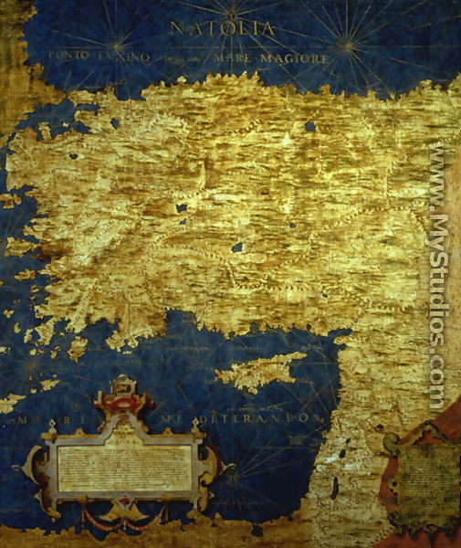 Map of Sixteenth Century Turkey, from the 