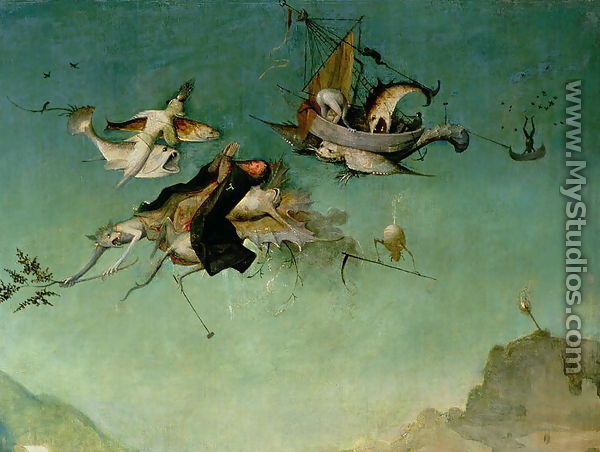 Temptation of St.Anthony (detail of left hand panel) - Hieronymous Bosch