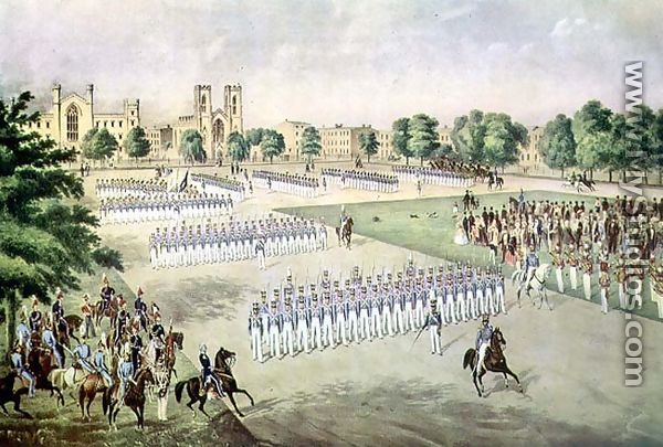 Review of the 7th Regiment, Washington Square, New York, 1851 - Otto Botticher
