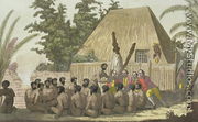Captain Cook observes an Offering, Sandwich Islands - C. Bottigella