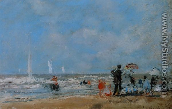 On the Beach 1863 - Eugène Boudin
