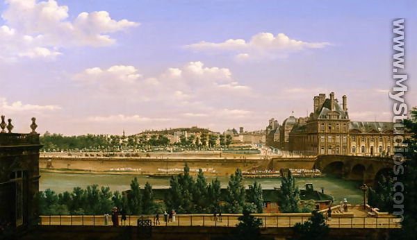 View of the Gardens and Palace of the Tuileries from the Quai d