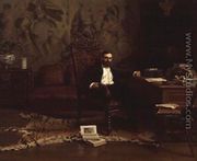 Louis Signorino seated in his study - Gustave Bourgain