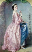 Lady holding Flowers in her Petticoat - Auguste Jules Bouvier, N.W.S.