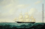 'Dashing Wave' clipper ship off Boston Light, 1855 - William Bradford