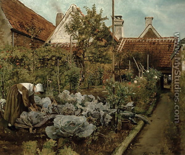 A Flemish Garden - Henri de Braekeleer