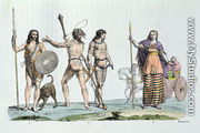 Celtic people at the time of Julius Caesar, illustration from 'Le Costume Ancien ou Moderne' 1820 - G. Bramati