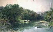 On the Dee, North Wales- Cattle Drinking - Charles Branwhite