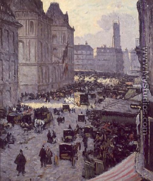 Paris street scene - Louis Braquaval