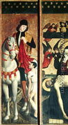 St. Martin, left hand panel from a triptych depicting Pieta between St. Martin and St. Catherine, 1475 - Ludovico Brea