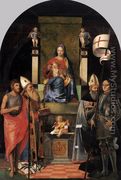 Virgin and Child Enthroned with Saints c.1510 - Giovanni Agostino Da Lodi