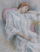 Young wonam asleep in a chair - Marie Louise Catherine Breslau