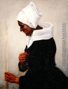 Breton Peasant Woman Holding a Taper, c.1869 - Jules (Adolphe Aime Louis) Breton