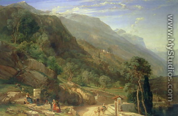 Olive Groves at Varenna, Lake Como, Italy 1861 - Frederick Lee Bridell