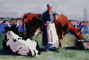 Milkmaid, Iona - Francis Campbell Boileau Cadell