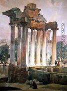The Ruined Temple of Saturn in The Roman Forum - T. Caffi