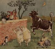 The Cat and the Fiddle and the Cow - Illustrations from Hey Diddle Diddle - Randolph Caldecott