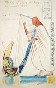 Wall Painting of a Harpist in the Tomb of Ramesses III at Thebes, 1874 - F. A. Bridgeman