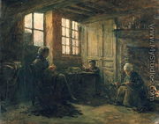 Women Fraying Linen, Honfleur, 1877 - Adolphe-Felix Cals