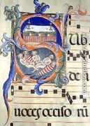 Ms 571 f.70r Historiated initial 'S' with the Massacre of the Innocents, from an antiphonal - Don Simone Camaldolese