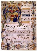 Frontispiece of a choirbook from Montoliveto Monastery, c.1390 - Don Simone Camaldolese