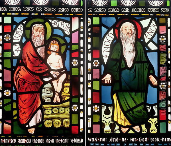 Abraham and Enoch, detail from the Creation Window, 1861 - George Campfield